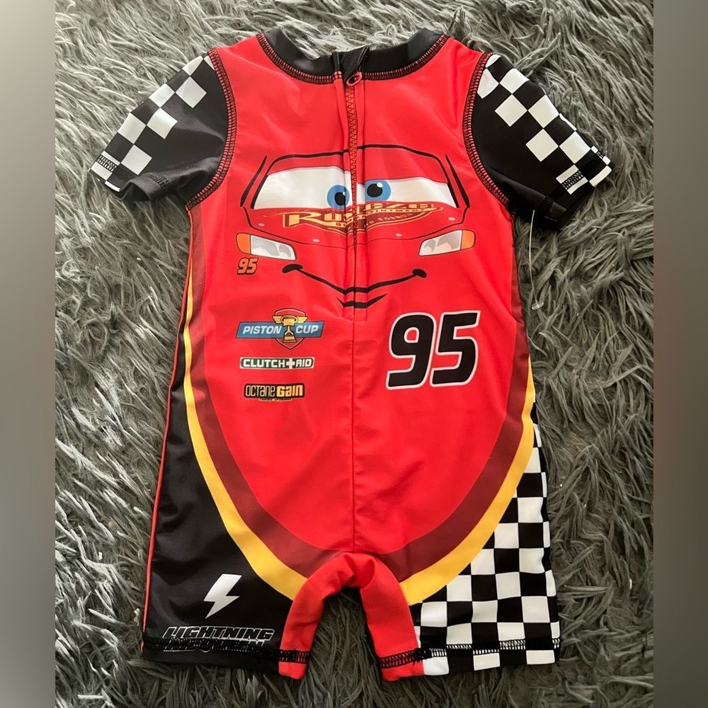 Swimsuit 12M Disney Pixar Cars Lightning McQueen Red One Piece